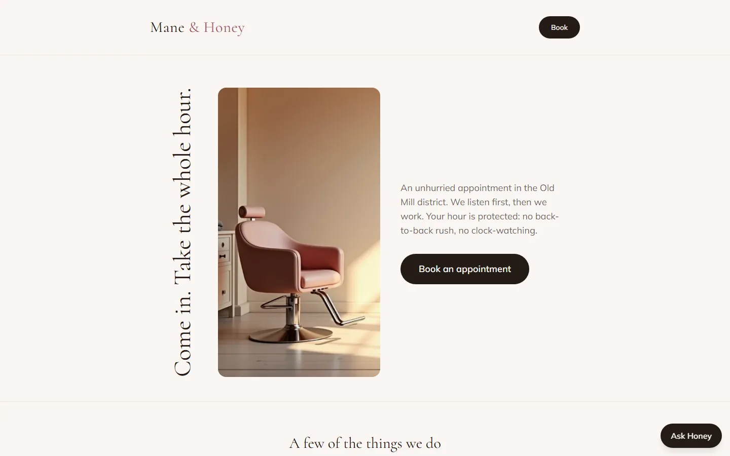 Mane & Honey, site overview